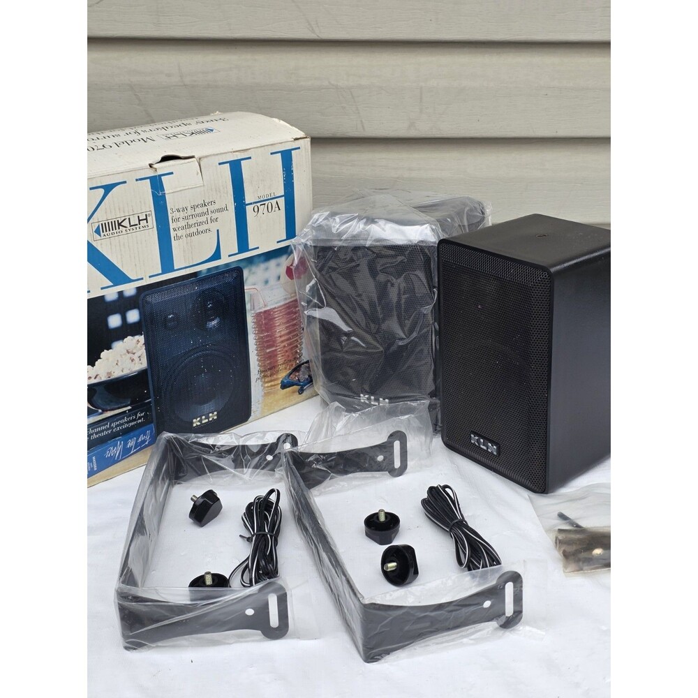 KLH 970A Satellite Series 3-Way Weatherproof Indoor/Outdoor Speakers Black